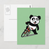 Cute Cycling Panda Briefkaart (Voorkant / Achterkant)