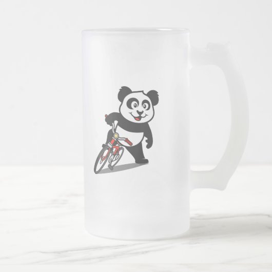 Cute Cycling Panda Matglas Bierpul (Rechts)