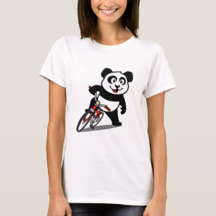 Cute Cycling Panda T-shirt
