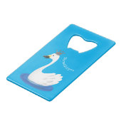 Cute cygne blanc avec dessin de la couronne (Devant Angle)