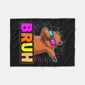 Cute Dabbing Capybara Funny Animal Meme Capy Lover Fleece Deken (Voorkant (Horizontaal))