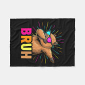 Cute Dabbing Capybara Funny Animal Meme Capy Lover Fleece Deken (Voorkant (Horizontaal))