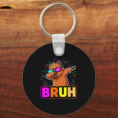 Cute Dabbing Capybara Funny Animal Meme Capy Lover Sleutelhanger (Voorkant)
