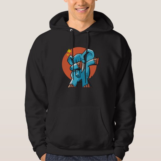 Cute Dabbing Elephant Hoodie (Voorkant)