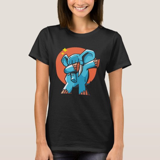 Cute Dabbing Elephant T-shirt (Voorkant)