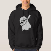 Cute Dabbing Ghost Dab Dance Gesture Pose Hallowee Hoodie (Voorkant)