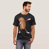 Cute Dabbing Hot Dog Funny Dancing Food T-shirt (Voorkant volledig)