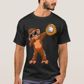 Cute Dabbing Monkey overvalt Dab Baseball Girls Bo T-shirt