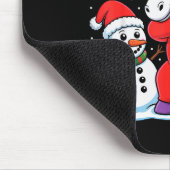 Cute Dabbing Unicorn Funny Christmas Snowman Dab X Muismat (Hoek)