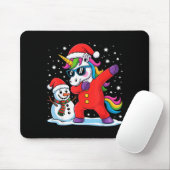 Cute Dabbing Unicorn Funny Christmas Snowman Dab X Muismat (Met muis)