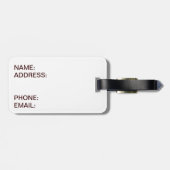 Cute dachshund bagagelabel (Achterkant horizontaal)