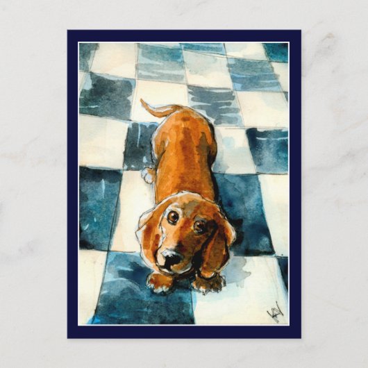 Cute Dachshund briefkaart (Voorkant)