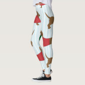 Cute Dachshund Chien Imprimer Leggings (Gauche)
