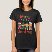 Cute Dachshund Christmas Design Funny Holiday Dog T-shirt (Voorkant)
