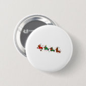 Cute Dachshund Christmas Parade Christmas  Ronde Button 5,7 Cm (Voorkant /achterkant)