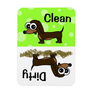 Cute Dachshund Clean/Dirty Dishwasher Magnet Magneet