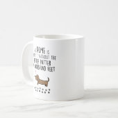 Cute Dachshund Coffee Tea Mok (Voorkant links)