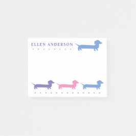 Cute Dachshund Custom Colors and Text Post-it® Notes