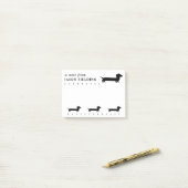 Cute Dachshund Custom Post-it® Notes (Op bureau)