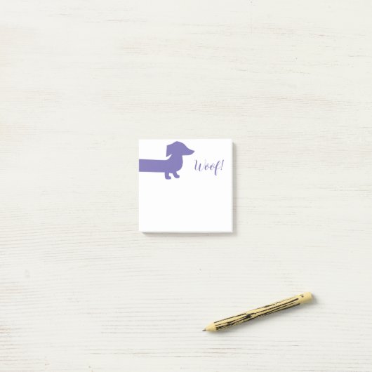 Cute Dachshund Custom Sjabloon Post-it® Notes (Op bureau)