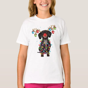 Cute Dachshund Dog Funny kerstfeestcadeaus T-shirt