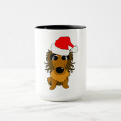 Cute Dachshund Dog Kerstkerstkerstkerstkerstkerstk Mok (Midden)