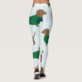 Cute Dachshund Dog Print Leggings (Achterkant)