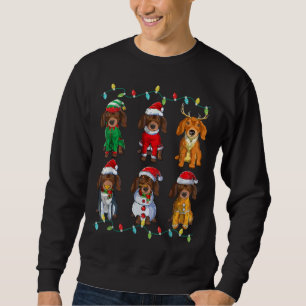 Cute Dachshund Dog Santa Elf Reindekerst Trui