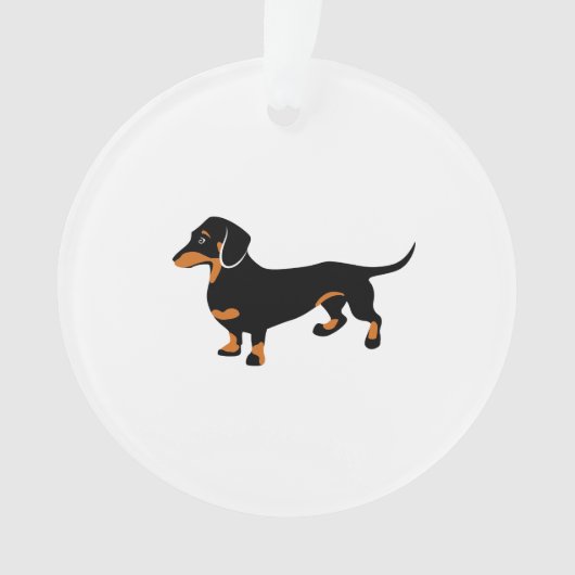 Cute Dachshund - Doxie Dog Ornament (voorkant)