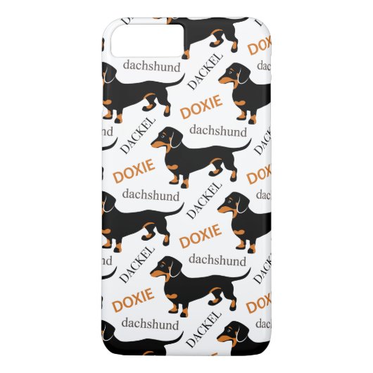 Cute Dachshund Doxie Dog Pattern Case-Mate iPhone Case (Achterkant)