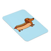 Cute dachshund hotdog magneet (Rechterzijde)