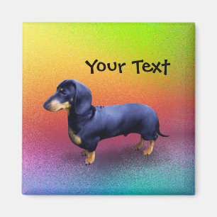 Cute Dachshund in een regenboogmagneet Magneet