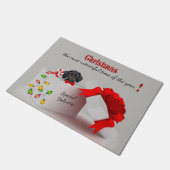 Cute Dachshund-kerstcadeaudeur Deurmat (Schuin)