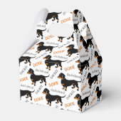 Cute Dachshund of Doxie Pattern Bedankdoosjes (Achterkant)