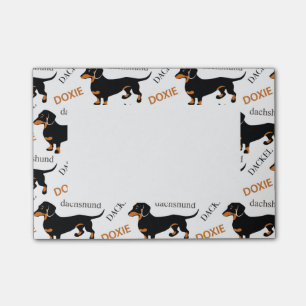 Cute Dachshund of Doxie Pattern Post-it® Notes