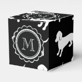 Cute Dachshund Pattern Bedankdoosjes (Voorkant Zijde)