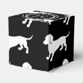 Cute Dachshund Pattern Bedankdoosjes (Achterkant)