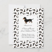 Cute Dachshund Pattern Kaart (Voorkant)