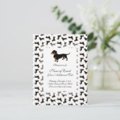 Cute Dachshund Pattern Kaart (Staand voorkant)