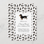 Cute Dachshund Pattern Kaart (Voorkant / Achterkant)