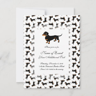 Cute Dachshund Pattern Kaart