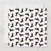 Cute Dachshund Pattern Kaart (Voorkant)