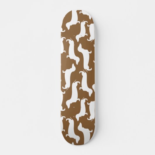 Cute Dachshund Pattern Perfect Gift for Doxie Love Skateboard (Voorkant)