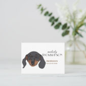 Cute Dachshund Portrait Visitekaartje (Staand voorkant)