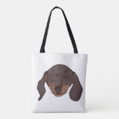 Cute Dachshund-portret Draagtas (Achterkant)