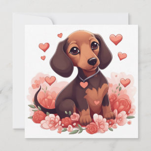 Cute Dachshund Puppy met hart