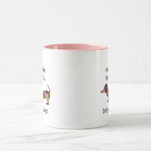 Cute Dachshund Sause Dog Funny Gezegde Mok (Midden)