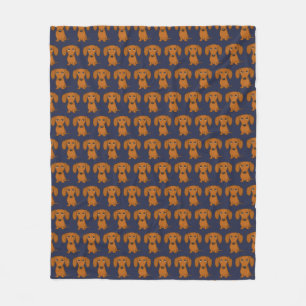 Cute Dachshund Wiener Dogs Pattern Fleece Deken
