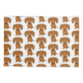 Cute Dachshunds Pattern Kussensloop (Achterkant)