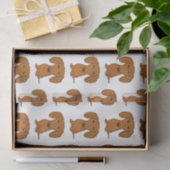 Cute Dachshunds Pattern | Red Wiener Dogs Tissuepapier (Geschenk)